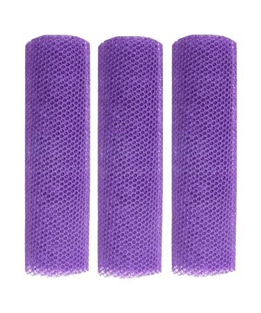 Long Net Bath Sponge | Net Scrubber Nylon Mesh Skin Smoother Bath Towel Dead Skin Removal Bath Sponges for Women & Men Purple