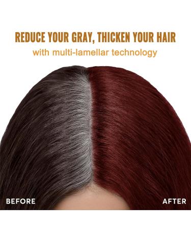 Instant Dark Wine Red Hair Dye - 3 in 1 Color Shampoo for Gray Coverage & Root Touch Up - 16.9 Fl Oz - Buy Online on GoSupps.com