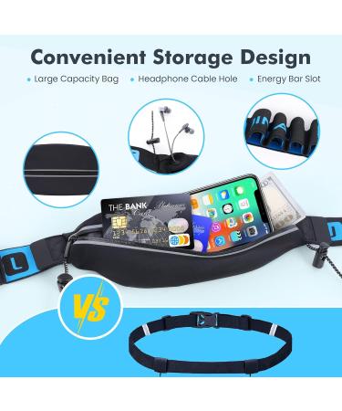 Jimkan Triathlon Start Number Band | Waterproof Running Belt with Storage Bag & Gel Holders for Triathlon Marathon & Running (Black) - Buy Online on GoSupps.com