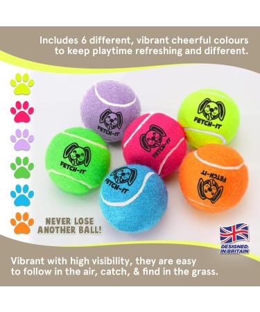 Dog Tennis Balls By Smith s | 6 Pack | 6.35CM / 2.5 Diameter | 25% Stronger | High Visibility Colours | Tested And Certified | Best For Medium (11KG) to Giant Dogs (45KG) Regular (6.35CM / 2.5 Diameter) 6 Pack - Buy Online on GoSupps.com