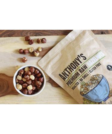 Anthony's Raw Hazelnuts 1 lb - Gluten Free, Non GMO, Unsalted, No Shell - Buy Online on GoSupps.com
