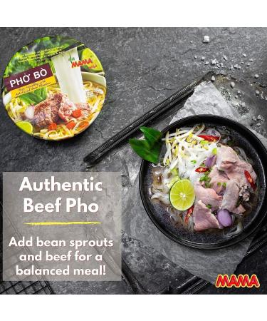 MAMA Instant Rice Noodle Vietnamese Style Pho Ga Vermicelli Bowl Beef Flavours 65g (Pack of 6) by CNMART - Buy Online on GoSupps.com