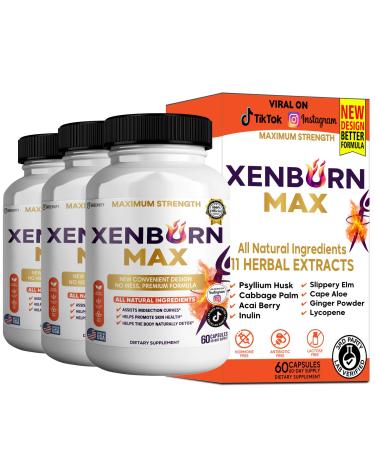 GREENVIFY Xenburn Max Dietary Supplement Maximum Strength 60 Capsules 30-Day Supply All Natural Ingredients (3)