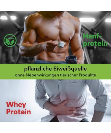 Hanfbayer Regional Hemp Protein Powder 1kg - 55% Protein Vegan Water-Soluble Magnesium & Amino Acids - Delicious E-Recipes for Muscle Building - Buy Online on GoSupps.com