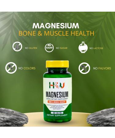 H4U - 4 TOP CARE Magnesium Bone & Muscle Health Dietary Supplement Tablets 250 mg 100 Count - Buy Online on GoSupps.com