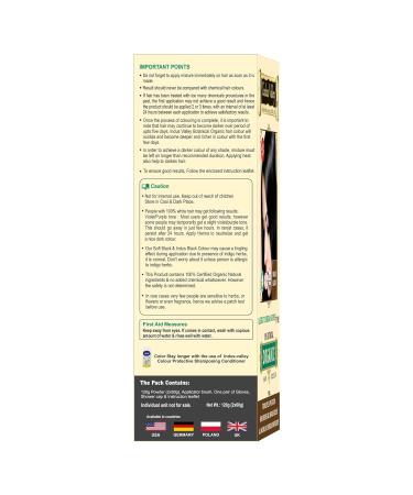 Indus Valley 100% Botanical Hair Color Set of 2 - Natural Indus Black for Vibrant Hair Color | International Shipping Available - Buy Online on GoSupps.com