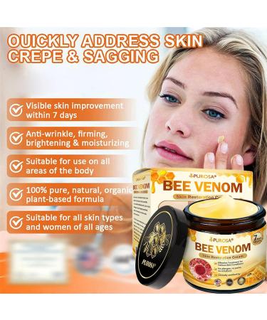 Bee Venom Skin Restoration Cream Professional Bee Venom Skin Treatment Cream bee venom Repair cream Natural Ingredients Suitable for All Skin Types (2 Bottle) - Buy Online on GoSupps.com