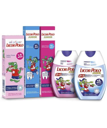 Licor del Polo 2-in-1 Strawberry Toothpaste for Kids 75ml - Buy Internationally - Buy Online on GoSupps.com