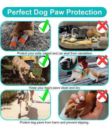 Pollen Dog Shoes - Breathable Anti-Slip Dog Boots with Reflective Straps for Outdoor Sports - Size 7 (7cm Width) - 4 Pack - Protects Paws for Dogs 30-41kg - Buy Online on GoSupps.com