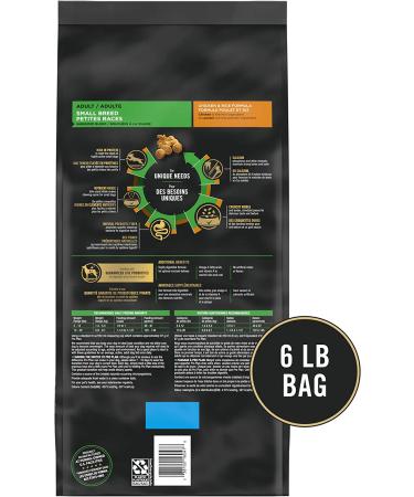 Purina Pro Plan Small Breed Shredded Formula Adult Dry Dog Food - Chicken & Rice Blend 6 lb Bag - Buy Online on GoSupps.com