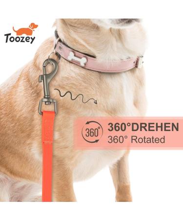 Toozey Waterproof Training Leash for Dogs - 5m/10m/15m/20m Towline with Hand Loop & Mesh Pocket - Robust Neon Orange Leash for All Dog Sizes - Buy Online on GoSupps.com