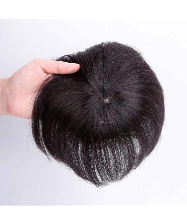 Short Brown Wigs Human Hair Topper Thinning Hair Topper Clip in Hairpieces 20cm Dark Brown Hair Extensions for Women - Buy Online on GoSupps.com