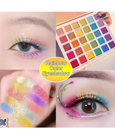 Tolenre Eyeshadow Palette Shiny 30 Colors Matte and Shimmer Eyeshadow Palette Colorful Eyeshadow Makeup Kit Rainbow Eye Palette Makeup for Holiday and Daily Use - Buy Online on GoSupps.com