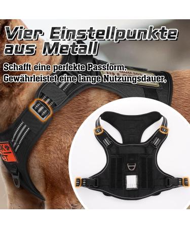 Rabbitgoo Small Dog Harness - Adjustable Tactical Harness with Metal Buckles Anti-Train Design Durable & Wear-Resistant for Hiking (S Black) - 1 Pack - Buy Online on GoSupps.com