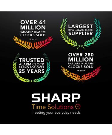 SHARP Dual Alarm Clock Sound Machine with 6 Relaxing Sounds - White Noise, Campfire, Rain, Ocean, Brook, Thunderstorm | Easy-to-Use, Red LED Display - Buy Online on GoSupps.com