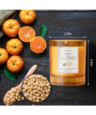 7OZ Ebony Orange Blossom Scented Candle - Aromatherapy Soy Wax Candle for Home | Long Lasting 50h | Perfect Anniversary Gift - Buy Online on GoSupps.com