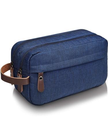 WANDF Toiletry Bag Small Nylon Dopp Kit Shaving Kit Lightweight Shaving Bag for Men and Women (B-Blue)