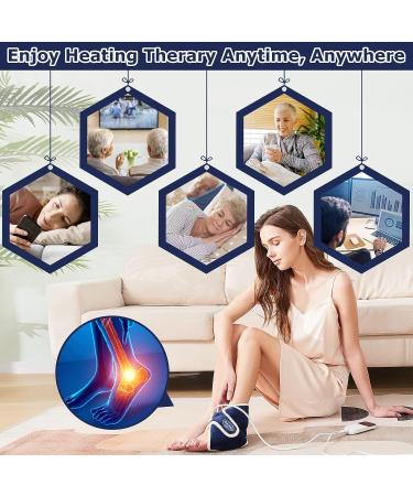 Heated Foot Ankle Wrap for Achilles Tendinitis & Plantar Fasciitis Pain Relief - Electric Heating Pad with Auto Shut Off | Adjustable Heat Therapy for Sprains, Strains, Arthritis - CAMECO 1 PACK - Buy Online on GoSupps.com