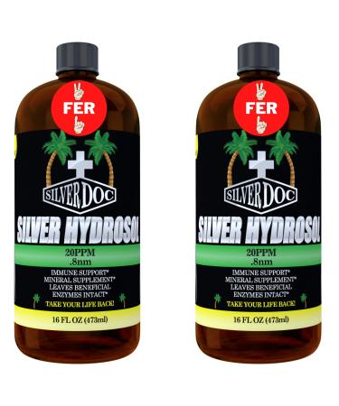 32 oz Total, Silver Doc Silver Hydrosol Mineral Supplement, Natural Alternative and Immune Support, More Effective Than Any Colloidal Product