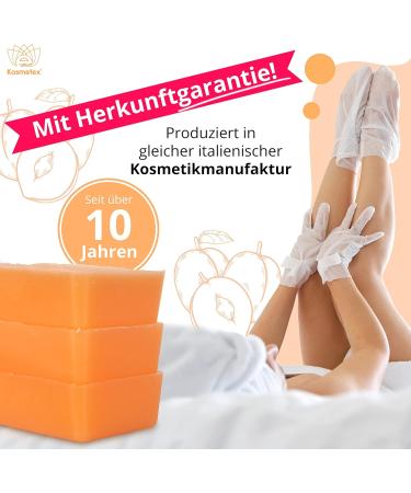 Kosmetex Peach Paraffin Bath for Hands & Feet - 2x 500ml Heating Wax Treatment - Paraffin Wax Spa - Ideal for Home Wax Warmers - Buy Online on GoSupps.com