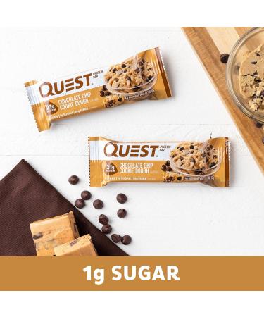 Buy Quest Protein Bar Chocolate Chip Cookie Dough - 2.12 oz | Low Sugar High Protein Snack for Healthy Living - Buy Online on GoSupps.com