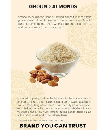 Ground Almonds (200g / 7.05oz) | Gluten-Free and Vegan | Best for Healthy Cooking Baking Smoothies Paleo and Keto Diets | Rich in Protein & Vitamins | Supplied in Reusable Zip Sealed Packaging - Buy Online on GoSupps.com