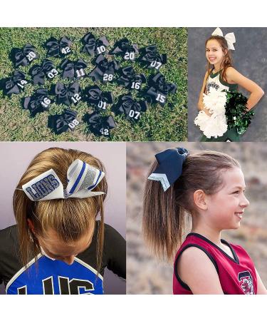 Caenagrion 18 PCS 8 Purple Large Cheer Bows Set - Handmade Elastic Hair Bands for Cheerleaders & Teen Girls - Buy Online on GoSupps.com