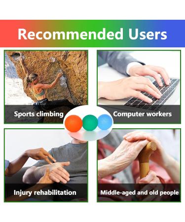 3 x Gel Hand Balls Grip Strength Trainer for Arthritis & Stress Relief - Buy Online on GoSupps.com