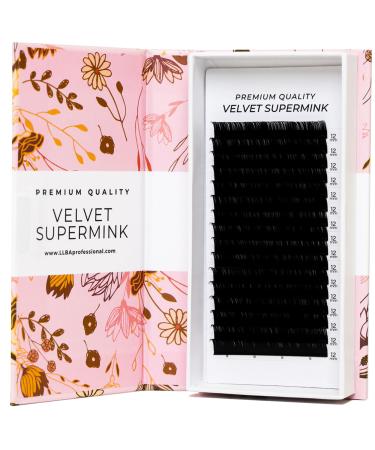 LLBA Super Mink Eyelashes Extensions - Multi Selections from 0.03 to 0.2 C CC D Curl 7-15 mm Length Mixed Tray Silk Eyelashes Individual Eyelash Extensions (0.03 CC 7-15mm) 0.03 CC 7mm-15mm
