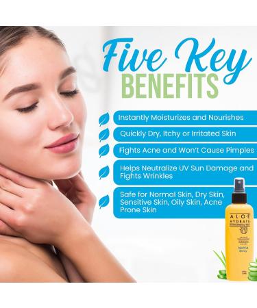 NaPCA Facial Moisturizer Spray - Cooling & Hydrating Face Mist with Pure Sodium PCA Rose Water & Aloe for Refreshing Toning - Buy Online on GoSupps.com