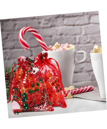 ULTECHNOVO 36pcs Christmas Cheesy Bag Gift Bag Organizer Gift Bag Storage Organizer Clear Candy Bags Christmas Organza Pouch Christmas Drawstring Bag Christmas Printed Present Bag Candy Pouch 1 count (Pack of 1) As Shown - Buy Online on GoSupps.com