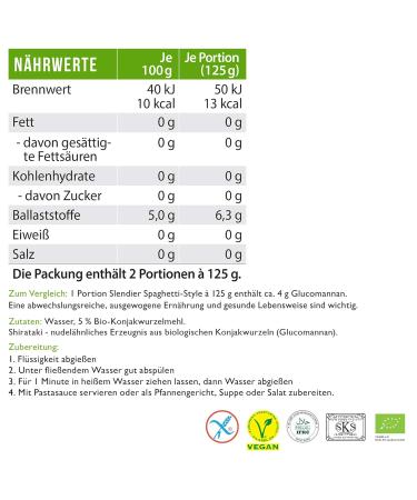 Buy 6x Slendier Organic Konjac Spaghetti 400g - Low Calorie & Healthy Pasta | International Shipping - Buy Online on GoSupps.com