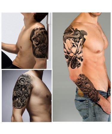 Yazhiji Temporary Tattoos - 32 Sheets of Body & Tiny Black Stickers for Men & Women - Buy Online on GoSupps.com