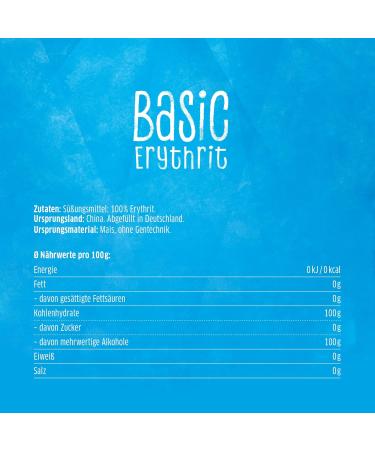 Xucker Basic Erythritol 1kg Refill Bag | Vegan & Tooth-Friendly Sugar Substitute | Calorie-Reduced Sweetener for Cooking & Baking - Buy Online on GoSupps.com