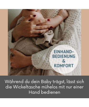 Buy Bubenherz XL Diaper Pocket | Comfort Hygiene Wrap & Non-Slip Wet Cloth | Diaper Bag Organizer for All Sizes - Greybear - Buy Online on GoSupps.com