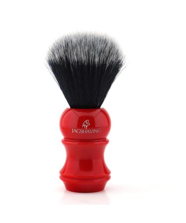 Luxury shaving brush red design black and white tip synthetic bristles gift idea for men