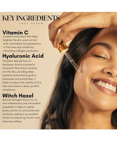 Glow Renewal 20% Vitamin C Serum - Brightening & Anti-Aging Face & Eye Formula with Hyaluronic Acid - Even Skin Tone Reduce Fine Lines & Dark Spots - 1 oz - Buy Online on GoSupps.com