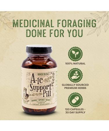 A-1C Support 120 Capsules | Natural Organic Formula with Bitter Melon Holy Basil & Aloe Vera | Non-GMO Herbal Supplement for Blood Sugar Balance - Buy Online on GoSupps.com