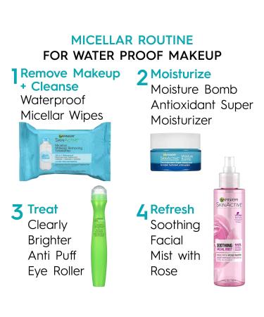 Garnier Micellar Facial Cleanser & Makeup Remover Wipes - Waterproof Makeup, 25 Wipes, Pack of 2 - Buy Online on GoSupps.com