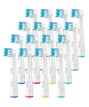 Milos Electric Toothbrush Heads - 16 Pack  Professional Toothbrush Replacement Heads  Compatible with Oral-B Toothbrushes 16 Count (Pack of 1)