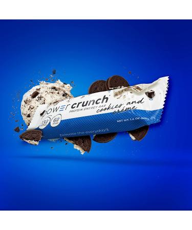 Power Crunch Cookies & Crأ¨me Whey Protein Bars - High Protein Snacks (12 Count, 1.4 oz Each) - Buy Online on GoSupps.com