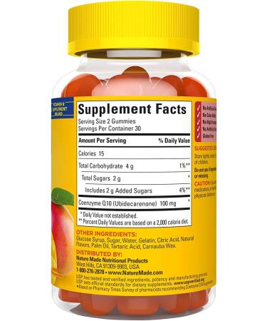 Nature Made CoQ10 100mg Gummies 60 Count - Heart Health & Energy Support - Buy Online on GoSupps.com