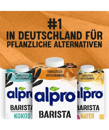 Buy Alpro Barista Almond Drink UHT 8x1L | Vegan Lactose-Free High in Fiber Calcium & Vitamins | Shop Now! - Buy Online on GoSupps.com