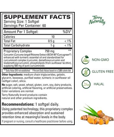 Terry Naturally CuraMed 750 mg - 60 Softgels for Immune Support & Antioxidant Protection - Buy Online on GoSupps.com