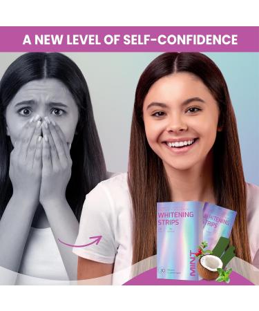 Gentle Teeth Whitening Strips Peroxide-Free Bleaching for a Radiant Smile Safe Fast & Easy Whitening Mint Freshness - Buy Online on GoSupps.com