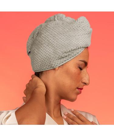 UB-STORE Luxury Grey Microfiber Hair Towel Wrap - Ultra Absorbent & Quick Dry Head Turban for All Hair Types - Luna Grey - Buy Online on GoSupps.com