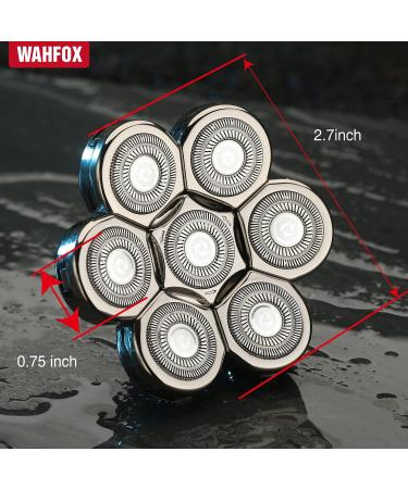 WAHFOX Universal 7 Heads Shaver Replacement Head - 7D Blade for All Brands - Silvery Shaver Head - Buy Online on GoSupps.com