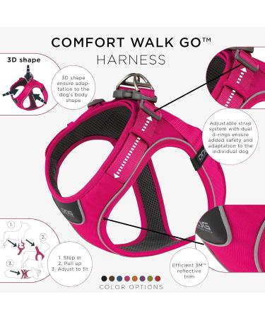 DOG Copenhagen Comfort Walk Go Dog Harness - Wild Rose Pink Size M | International Shipping Available - Buy Online on GoSupps.com