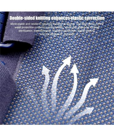 Back Brace Lumbar Support Back Brace Adjustable Lumbar Support Belt Keeps Posture Corrector Waist Trainer Waist Belt(Medium) Medium Blue - Buy Online on GoSupps.com