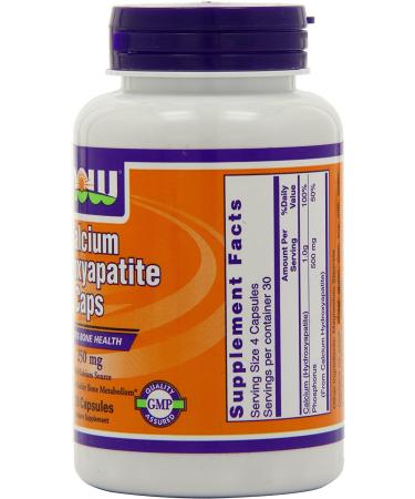 Now Foods Calcium Hydroxyapatite 120 Capsules - Bone Health Support - Buy Online on GoSupps.com
